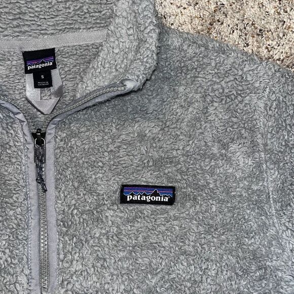 Patagonia Los Gatos Salt Gray 1/4 Zip Fleece Top Small - Picture 4 of 7